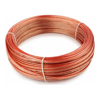 Акустический кабель Cablexpert 2x0.75мм2, медь, 30м, прозрачный с красн.пол., бухта, CC-TC2x0,75-30M