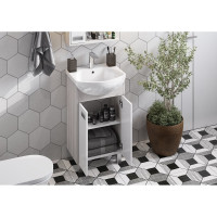 Тумба AQUATON БЕККА 50 белый/дуб Сомерсет для раковины SMILE-50 1A210801BAC20 00045164