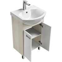 Тумба AQUATON БЕККА 50 белый/дуб Сомерсет для раковины SMILE-50 1A210801BAC20 00045164