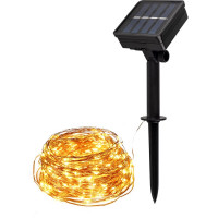 Светодиодный светильник ФАZА садовый SLR-G03-100Y нить 100LED желт. на солнечн. батарее 5033320