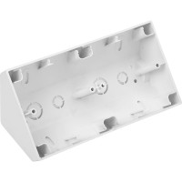 Розетка Bylectrica 2-местная, угловая открытая установка, с заземляющим контактом, серия УЮТ, белый, РА16-772