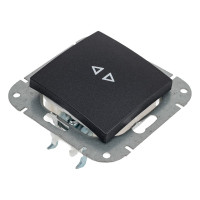 Механизм 1-клавишного выключателя Bylectrica скрытая установка, 10А, проходной, серия УЮТ, С610-553 графит