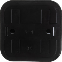 Выключатель Bylectrica 2-клавишная, открытая установка, 6 А, серия ПРАЛЕСКА, А56-134 черный