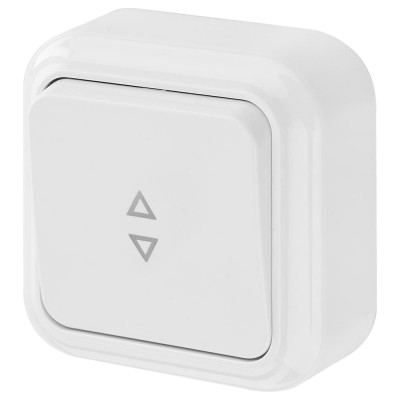 Выключатель Bylectrica 1-клавишный открытая установка, 6А проходной, серия ПРАЛЕСКА, белый, А610-147