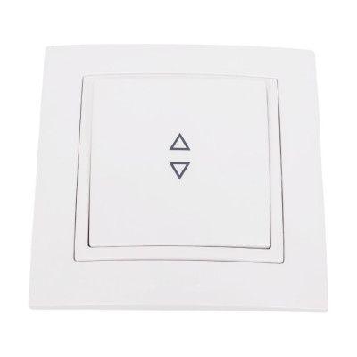 1-клавишный проходной выключатель Bylectrica скрытая установка, серия УЮТ, белый С610-863