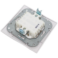 1-клавишный проходной выключатель Bylectrica скрытая установка, серия УЮТ, белый С610-863