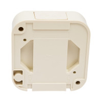 Выключатель BYLECTRICA 1-клавишный, открытая установка, перекрестный IP54, ПРАЛЕСКА АКВА, А6/2 10-872 бежевый