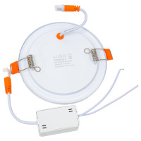 Встраиваемый круглый даунлайт с драйвером Ecola LED downlight 6W 220V 6500K 120x20 DRRD60ELC