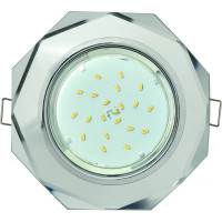 Светильник Ecola GX53 H4 5312 Glass стекло, 8-угольник, с прямыми гранями, хром-хром, зеркальный 38x133 FM538AECH