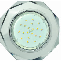 Светильник Ecola GX53 H4 5312 Glass стекло, 8-угольник, с прямыми гранями, хром-хром, зеркальный 38x133 FM538AECH
