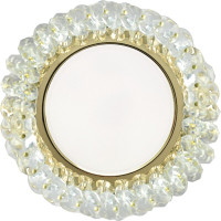 Светильник Ecola GX53 H4 5341 Glass круглый с хрусталиками, прозрачный, золото 56x120 FD53RYECB