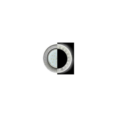 Светильник Ecola GX53 H4 LD5310 Glass стекло, круг, подсветка хром - серебряный блеск 38x126 SS53RNECH
