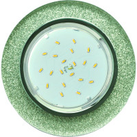 Светильник Ecola GX53 H4 LD5310 Glass стекло, круг, подсветка хром - серебряный блеск 38x126 SS53RNECH