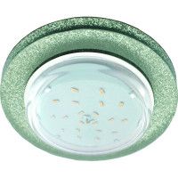 Светильник Ecola GX53 H4 LD5310 Glass стекло, круг, подсветка хром - серебряный блеск 38x126 SS53RNECH