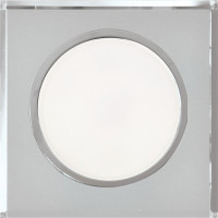 Светильник Ecola GX53 H4 LD5311 Glass стекло, квадрат, край подсветка хром-хром зеркало 38x120x120 SM53SNECH