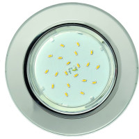 Светильник Ecola GX53 H4 LD5310 Glass стекло, круг, подсветка хром - хром зеркальный 38x126 SM53RNECH
