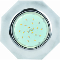 Светильник Ecola GX53 H4 LD5312 Glass стекло, 8-угольник с гранями, подсветка, хром матовый 38x133 SL538AECH