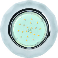 Светильник Ecola GX53 H4 LD5313 Glass стекло, круг, с вогнутыми гранями, подсветка хром матовый 38x126 SL53RCECH