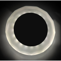 Светильник Ecola GX53 H4 LD5313 Glass стекло, круг, с вогнутыми гранями, подсветка хром матовый 38x126 SL53RCECH