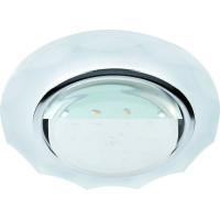 Светильник Ecola GX53 H4 LD5313 Glass стекло, круг, с вогнутыми гранями, подсветка хром матовый 38x126 SL53RCECH