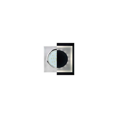Светильник Ecola GX53 H4 LD5311 Glass стекло, квадрат, скошенный край, подсветка хром матовый 38x120x120 SL53SNECH