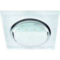 Светильник Ecola GX53 H4 LD5311 Glass стекло, квадрат, скошенный край, подсветка хром матовый 38x120x120 SL53SNECH
