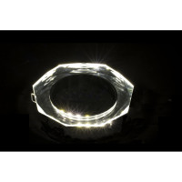 Светильник Ecola GX53 H4 LD5312 Glass стекло, 8-угольник с гранями, подсветка, хром -хром зеркало 38x133 SM538AECH