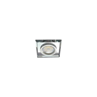 Светильник Ecola MR16 DL1651 GU5.3 Glass стекло, квадрат скошенный край, хром - хром 25x90x90 FC1651EFF