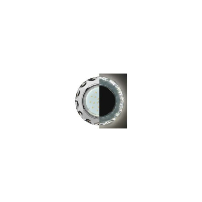 Светильник Ecola GX53 H4 LD5313 Glass стекло, круг, с гранями, подсветка хром -хром зеркальный 38x126 SM53RCECH