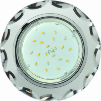 Светильник Ecola GX53 H4 LD5313 Glass стекло, круг, с гранями, подсветка хром -хром зеркальный 38x126 SM53RCECH