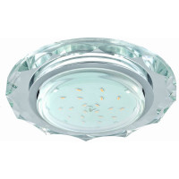 Светильник Ecola GX53 H4 LD5313 Glass стекло, круг, с гранями, подсветка хром -хром зеркальный 38x126 SM53RCECH