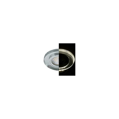 Светильник Ecola MR16 LD1650 GU5.3 Glass стекло, подсветка, круг, хром - хром 25x95 SC1650EFF