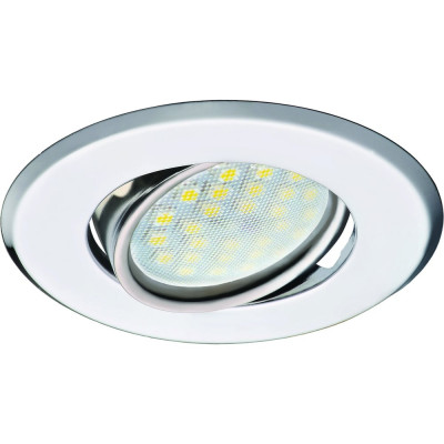 Встраиваемый светильник Ecola MR16 DH09 GU5.3 поворотный плоский скрытый крепеж, хром 25x90 FC1603EFS