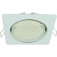 Светильник Ecola GX53 H4 Square open edge квадратный, белый, плоский с открытым краем 106x41 FW53N4ECB