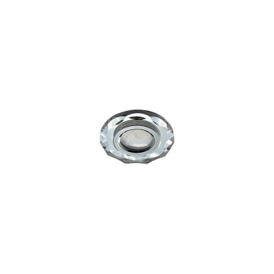 Светильник Ecola MR16 DL1653 GU5.3 Glass стекло, круг, с вогнутыми гранями, хром - хром 25x90 FC1653EFF