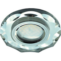 Светильник Ecola MR16 DL1653 GU5.3 Glass стекло, круг, с вогнутыми гранями, хром - хром 25x90 FC1653EFF