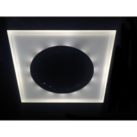 Светильник Ecola MR16 LD1651 GU5.3 Glass стекло, подсветка, квадрат скошенный край, хром 25x90x90 SL1651EFF