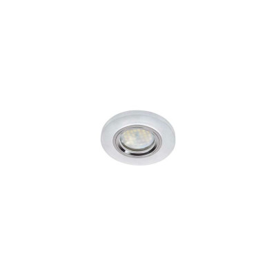 Светильник Ecola MR16 DL1650 GU5.3 Glass стекло, круг, матовое-хром 25x95 FN1650EFF