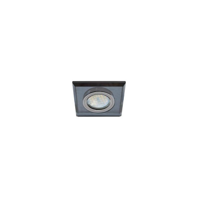 Светильник Ecola MR16 DL1651 GU5.3 Glass стекло, квадрат скошенный край, черный - черный хром 25x90x90 FB1651EFF
