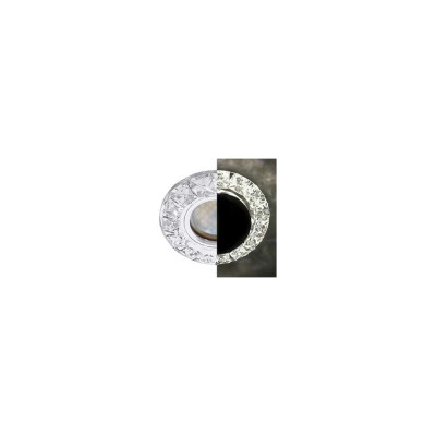Светильник Ecola MR16 LD1661 GU5.3 Glass стекло, круг, с стразами конус подсветка, зеркало-хром 38x95 SK16RGEFB