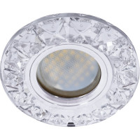 Светильник Ecola MR16 LD1661 GU5.3 Glass стекло, круг, с стразами конус подсветка, зеркало-хром 38x95 SK16RGEFB