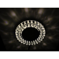 Светильник Ecola MR16 LD1661 GU5.3 Glass стекло, круг, с стразами гребенка подсветка, зеркало-хром 42x95 SK16RCEFB