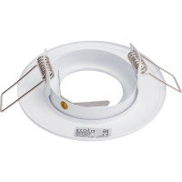 Встраиваемый светильник Ecola MR16 DH03 GU5.3 поворотный выпуклый скрытый крепеж, белый 25x88 FW1601EFS