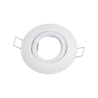 Встраиваемый светильник Ecola MR16 DH03 GU5.3 поворотный выпуклый скрытый крепеж, белый 25x88 FW1601EFS