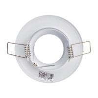 Встраиваемый светильник Ecola MR16 DH03 GU5.3 поворотный выпуклый скрытый крепеж, белый 25x88 FW1601EFS