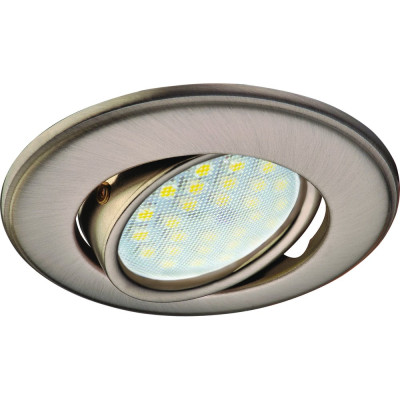 Встраиваемый светильник Ecola MR16 DH03 GU5.3 поворотный выпуклый скрытый крепеж, сатин-хром 25x88 FN1601EFS