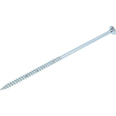 Универсальный саморез Квадра 6x150 белый, потайная голова, цинк, уп. 4 шт. 603150048180