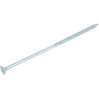 Универсальный саморез Квадра 6x150 белый, потайная голова, цинк, уп. 4 шт. 603150048180