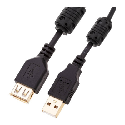 Профессиональный кабель удлинитель 5bites EXPRESS USB 2.0 AM - USB 2.0 AF ферритовые кольца, 3м UC5011-030A