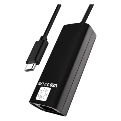 Сетевая карта 5bites USB 3.1 TYPE-C - RJ45 100 мегабит, черный, 10см UA3C-45-08BK